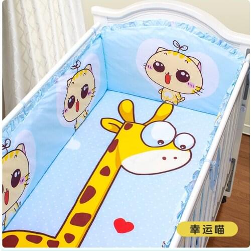 Promotion! 5PCS crib set 100% cotton jogo de cama bebe baby crib bedding set free shipping,(4bumpers+sheet)