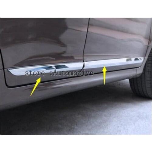Car Accessories Chrome 4pcs Side Door Body Trim Molding for VOLVO XC60 2014 2015 2016 2017 Auto Styling
