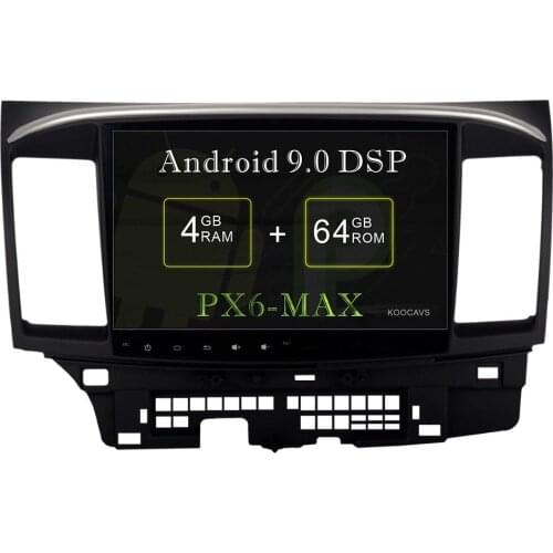 KOOCAVS 10.2" IPS Android 9.0 Car GPS Radio Player for Mitsubishi Lancer 10 EVO with 4GB+64G Multimedia