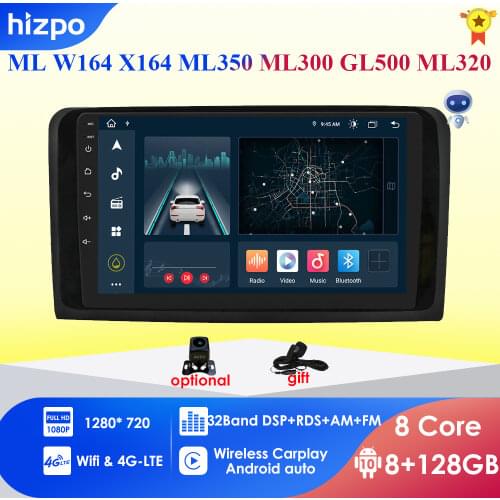Autoradio 2din Android car multimedia player For Mercedes-Benz GL ML CLASS W164 X164 ML450 ML500 GL320 GL450 GPS navi WiFi BT 4G