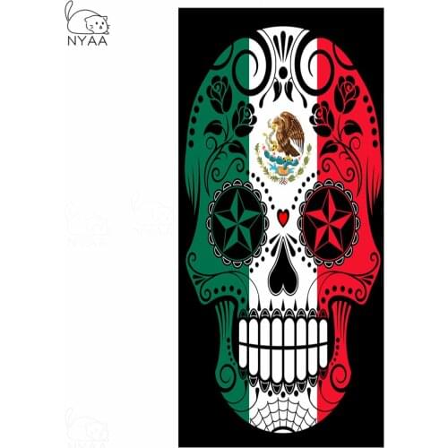 Sugar Skull Bath Towel Bathroom Microfiber Gothic Floral Beach Towel Pink Rose Rectangle Black Yoga Mat 70cmx140cm