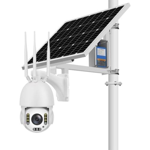30X Optical Zoom 5MP FHD IP 80w Solar Camera WiFi 4G SIM Card LTE Outdoor Spherical 360 Degree H.265 Wireless Surveillance Cam