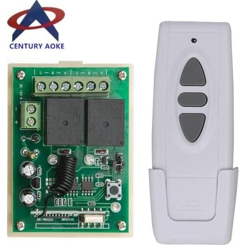 DC 12 V Wireless Motor Remote Switch Controller Forwards Reverse Up Down Stop Wall Transmitter Manual Button Limit Switch