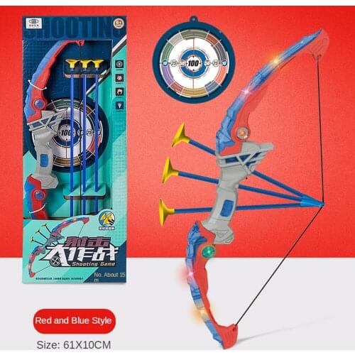 Child Boy Shooting Simulation Bow and Arrow Set Toy Foldable Parent-child Interaction Outdoor Role Playing Birthday Gift flash