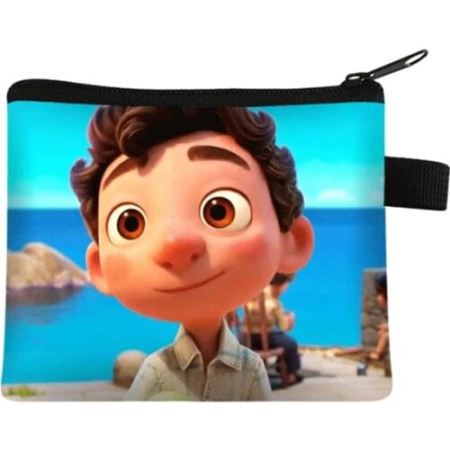 Luca Pixar Disney Childrens Coin Purse Sea Monsters Cartoons Alberto Giulia Portable Coin-bag Key Storage Bag Light Gift Decor