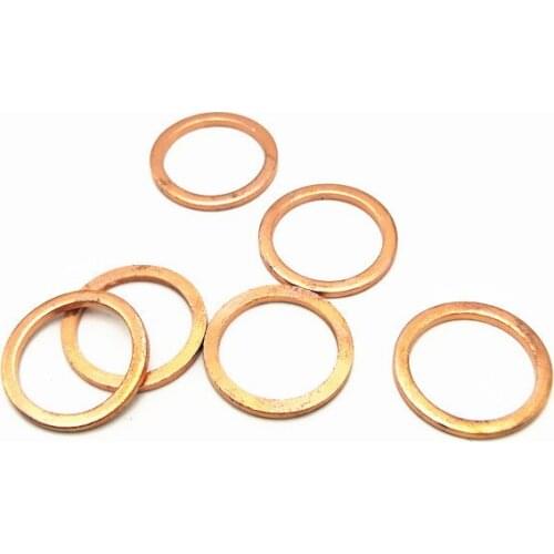 DIN7603 M6 M8 M10 M12 M13 M14 M20 Sealing Copper Washer Flat Ring Seal Gasket For Boat Generators Machinery