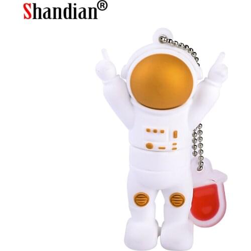 Astronaut USB flash drive cute cartoon model pen drive 128gb memory stick 64gb creative gift for kids pendrive 32gb USB 2.0 disk