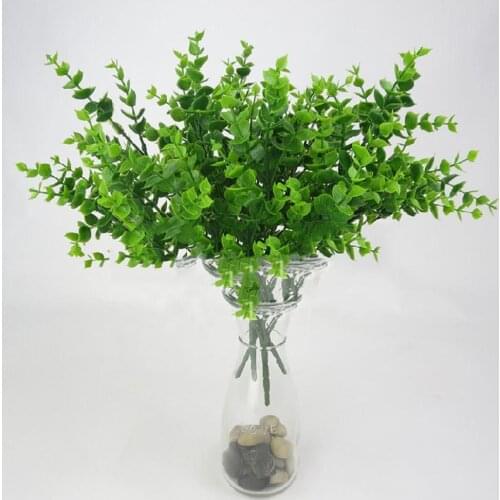 1Pc Fake Leaf Foliage Bush Indoor Outdoor Artificial Plant Office Garden Decor 35/36/38/43cm Grass Decoration Accessories
