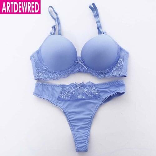 New 2020 Brand Sexy Seamless One Piece Intimates Bras & Brief Sets Underwear For Womens Ladies Push Up Plunge Dress Bra Sets