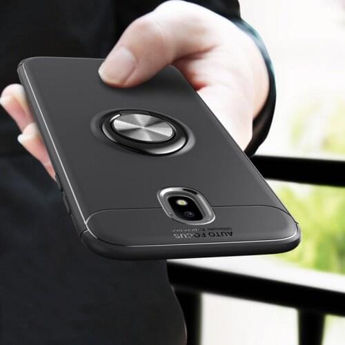 Metal Finger Ring Holder Cover For Samsung Galaxy S20 Ultra S8 S9 S10 J4 J6 Plus A7 2018 J7 J5 J3 2017 A51 A01 A30S A50 A30 Case