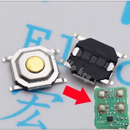 SMD MICRO SWITCH TACTILE PUSH BUTTON FOR FORD EDGE EXPEDITION EXPLORER F150 KUGA CHRYSLER JEEP DODGE REMOTE KEY (SIZE:4*4*1.5)