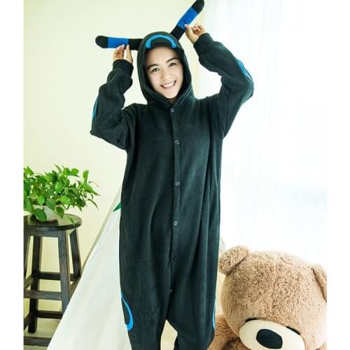 Mens and womens winter long fleece sleeve cartoon pajamas Cartoon Animal Goat Christmas Halloween Cosplay One-Piece Costume