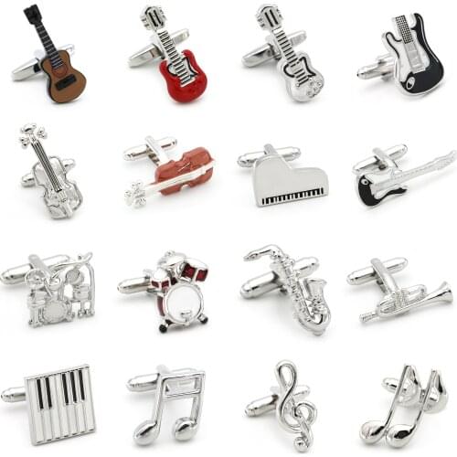 Music Series Cuff Links 28 Designs Option Guitar Style