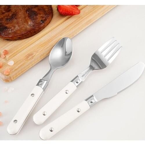 Stainless steel childrens knife and fork Childrens knife, fork and spoon European style stainless steel cutlery set