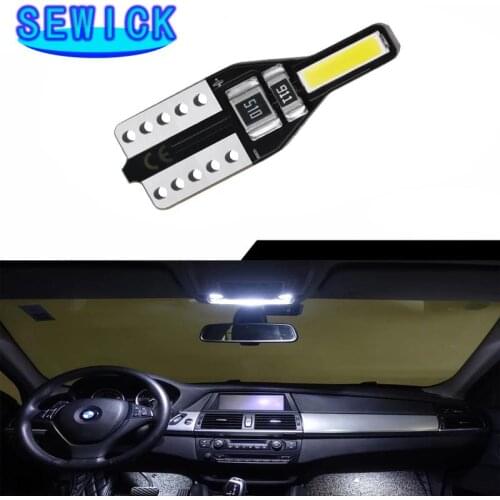 50pcs T10 W5W LED 168 194 7020 SMD Car Interior Bulb Map Light For Peugeot 307 206 308 407 207 4008 Mazda 3 6 CX-5 323 5 2 CX5