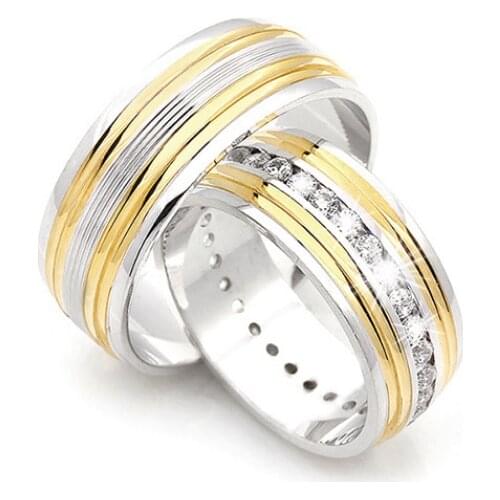 Couple Wedding Ring Sterling Silver 925 Woman And Man Luxury Jewelry Bands Engagement Anniversary Anatolian Civilization Models