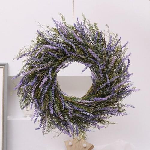 Easter Decoration Wreath Natural Fine Lavender Artificial Wreath Easter Decorations Door Pendants Ornament Easter Decor for Home