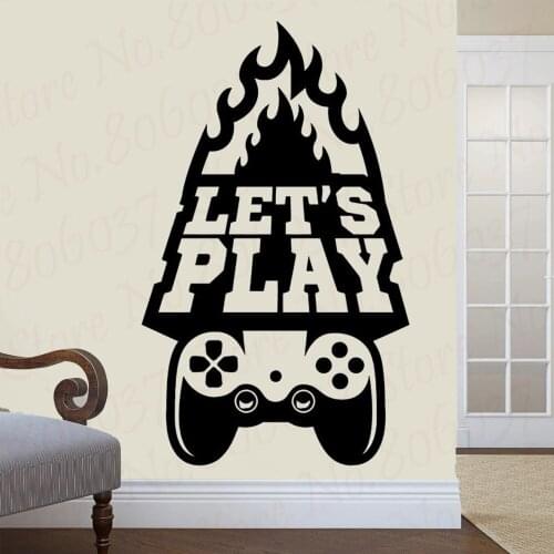 Game Room Handle Sticker Gamer Decal Gaming Posters Gamer Vinyl Mural Wall Art Decoration WL893