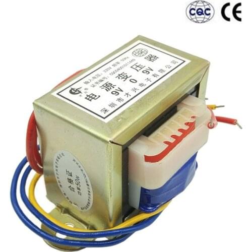 EI66 Power Transformer AC 6V 9V 12V 15V 18V 24V 220V Output Voltage 50W Copper Core Input 220V/380V Single/Dual Voltage Copper