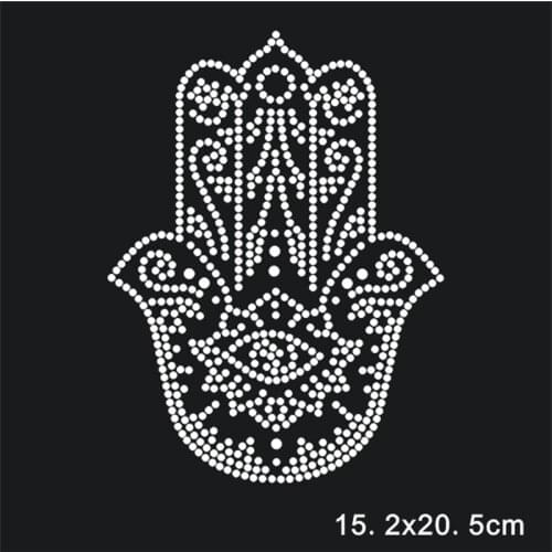 Hotfix Rhinestone Transfer Motifs Thermal Transfers Clothing Stickers 10Pieces/Lot Crafts Accessories Decorations For Clothes
