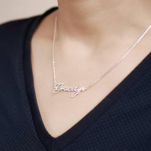 GORGEOUS TALE Stainless Steel Jewelry Any Customized Name Pendant Necklace Personalized Handmade Necklace for Graduation Gift