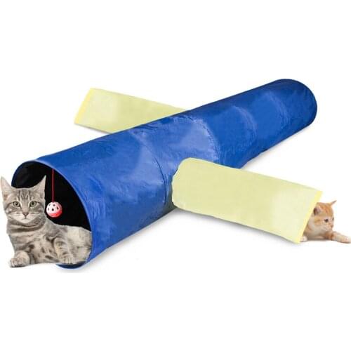 Funny Pet Cat Tunnel Play Tubes Balls Collapsible Kitten Toys Puppy Ferrets Rabbit Play Dog Tunnel Tubes Pets Training Toy