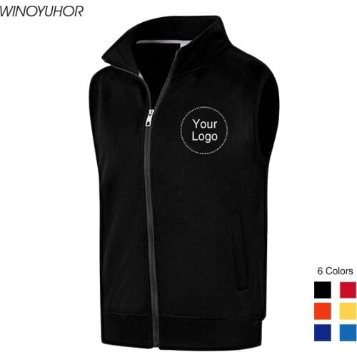 Custom Logo Text Design Print Vests Men Women Autumn Winter Sleeveless Coat Fashion Casual Outwear Tops Customized DIY Clothing