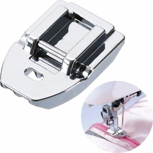 1pc Durable Invisible Zipper Foot Household Silver Sewing Machine Parts For Singer Brother 7306A Presser Foot