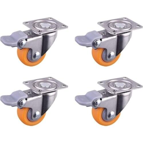 JFBL Hot 4Pcs Swivel Casters 360-Degree Furniture Casters Swivel Load-Bearing Casters for Furniture Trolleys (1.25Inches)