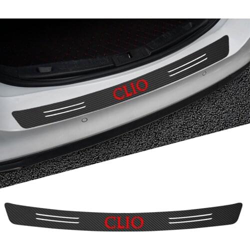 Car Styling Universal Car trunk bumper scratch protection carbon fiber sticker for Renault clio 2008 2009-2020 Accessories