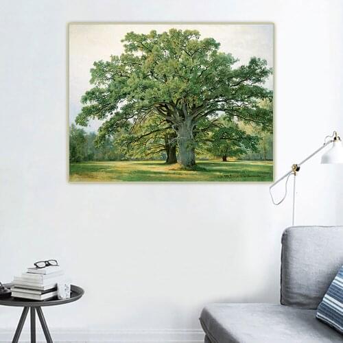Citon Ivan Shishkin《Oaks In Old Peterhof》Canvas Art Oil Painting Artwork Poster Picture Backdrop Wall Decor Home Decoration