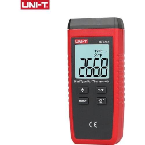 UNI-T UT320A Mini Contact Type Thermometer K/J Thermocouple Probe Selection With LCD Backlight Temperature Measurement