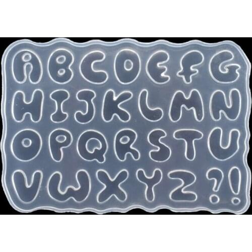 Cartoon Letters Epoxy Resin Casting Mold Alphabet Keychain Pendant Alphabet Mold Dropshipping