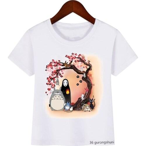 Japanese Anime Neighbor Totoro Printed T Shirt Children Clothing Summer Tops Boys/Girls T-shirt Kids Clothes Kawaii T Shirts