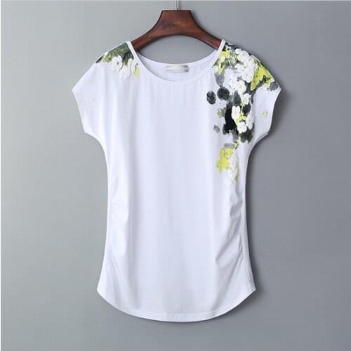 Summer new Korean version of the top female fat thin and wild shirt embroidered hollow short-sleeved casual T-shirt cotton