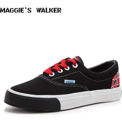 Maggies Walker New Preppy Style Women Fashion Lacing Canvas Casual Shoes Platform Canvas Shoes White/Black Size 35~40