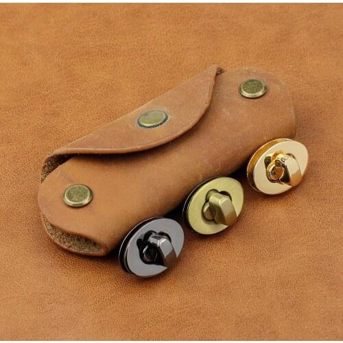 10Pcs 2.3CM Mini Oval Twist Lock Turn Locks Metal Closure Buckle For Purse Wallet Womens Handbag Shoulder Bag Accessories