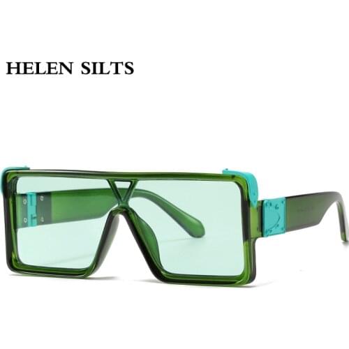 Fashion One piece Lens Sunglasses Women Brand Designer Steampunk Sunglasses Men Retro Punk Glasses Oculos De Sol UV400 H185