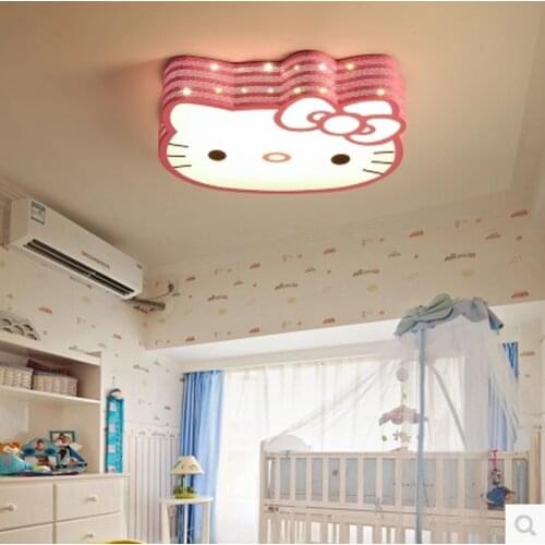 New cute pink childrens light LED girl room eye cartoon lamp wrought iron bedroom ceiling lamp led lighting fixture led lamps
