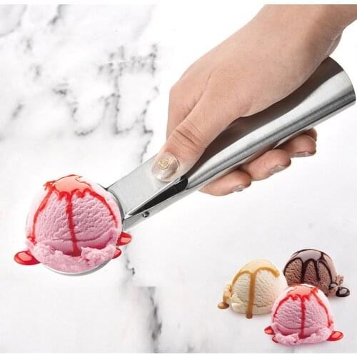One Size Ice Cream Scoops Stacks Stainless Steel Ice Cream Digger Non-Stick Fruit Ice Ball Maker Watermelon Ice Cream Spoon Tool