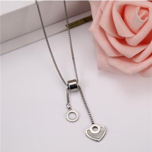 OUFEI 2020 New Necklace Fashion Jewelry Accessories Stainless Steel Jewelry Woman Shell Heart Necklaces Pendants Free Shipping