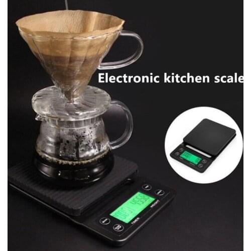 3Kg/0.1g Portable High Precision LCD Electronic Scales Multifunction Digital Kitchen Scale Coffee Weighing Scale Battery Powered