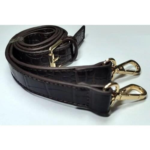 Crocodile Pattern Belt for Bags Adjustable Thin Long Bag Shoulder Strap Brown Coffee black 120CM