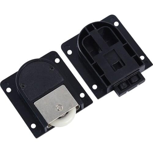 Home Wardrobe Sliding Door Pulley Black Sliding Door Wheel Cabinet Nylon Pulley Hanging Wheel Wardrobe Furniture Hardware