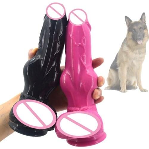 Large Knotted Dog Penis Suction Cup Silicone Animal Dildo Wolf Sex Toy For Women Adult Sex Products Women Masturbator Consolador