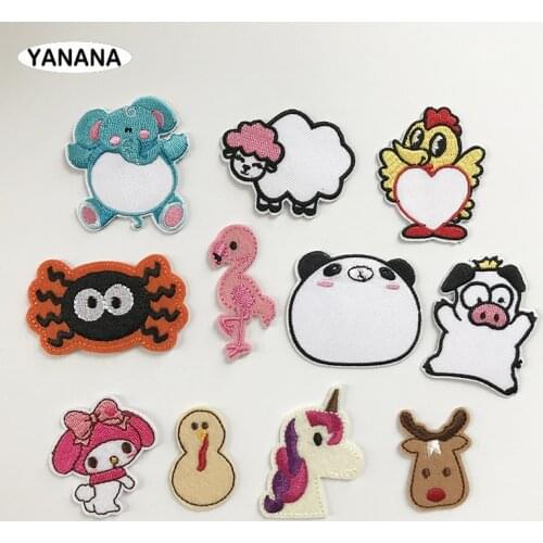 Cute animal Elephant Unicorn Flamingo costume patch DIY Clothing Iron on sticker