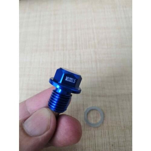 Blue Magnetic Oil Drain Plug Sump Drain Nut M12 * 1.5 Oil Drain Bolt Screw Oil Sump Drain Plug