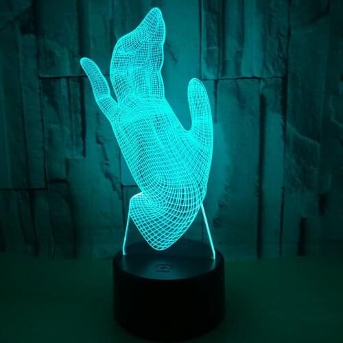 New Hand Seven color Led 3d Desk Lamp Creative Tabletop Nightlight Factory wholesale 7 color change Table Lamps For Living Room