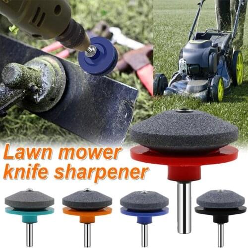 Universal 50MM Lawn Mower Sharpener Grinding Rotary Drill Cut Mower Sanding Tools Garden Supplies