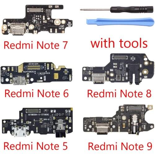 USB Charging Port For Xiaomi Redmi Note 9 8 7 6 5 Plus Pro Charger Dock Connector Flex Cable Repair Ports